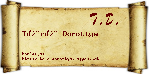 Törő Dorottya névjegykártya