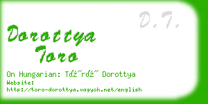 dorottya toro business card